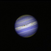 Jupiter by Piotr Maliński f/10 DSI III Pro color from two bands Ir8-CH4, CH4, Ir8 08-21-2010 (4,804 bytes)