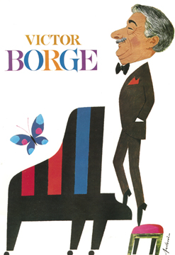 Victor Borge with an Imperial Bosendorfer piano