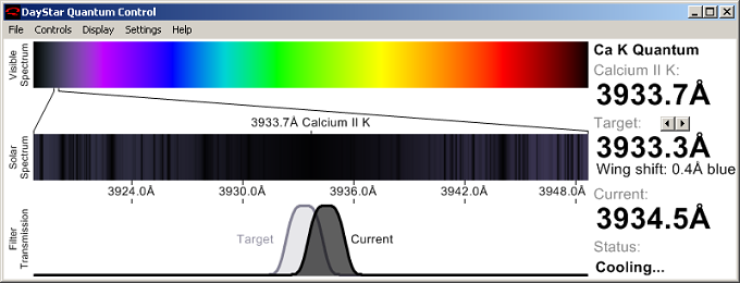 DayStar Quantum Calcium K-Line filter coming up to temperature (60,306 bytes)