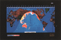 Geochron displaying the Spring (and Autumnal) equinox. (37,490 bytes).