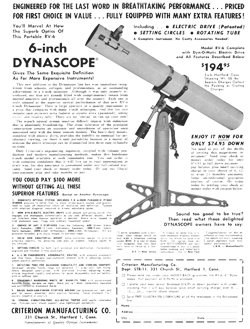 Criterion Dynascope RV-6 Telescope of 1960