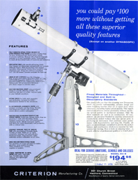 Criterion RV-6 Dynascope Brochure 1959