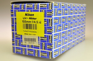 UV-Nikkor packing box and labels