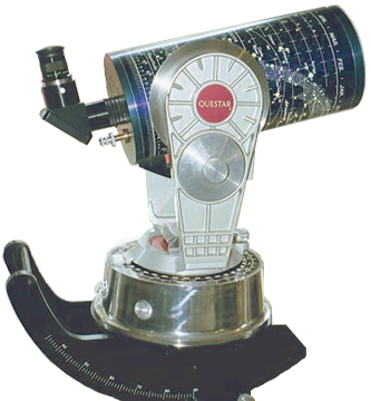 Questar Astro 7 barrel with optional Star Chart on optional Fork Mount (103,209 bytes).