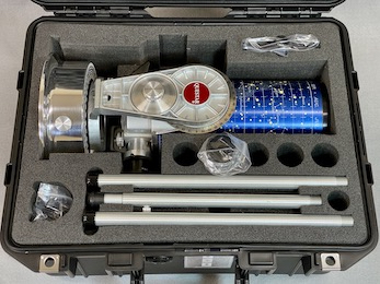Questar Standard telescope with case, being readied for delivery at Company Seven on 9 May 2025 (113,144 bytes)