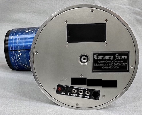 Questar Standard telescope base plate with Powerguide I drive (81,697 bytes)