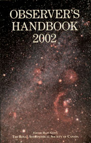 cover of Observers Handbook 2002 issue