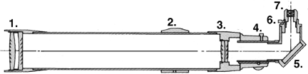 TeleVue 101 telescope cross section drawing