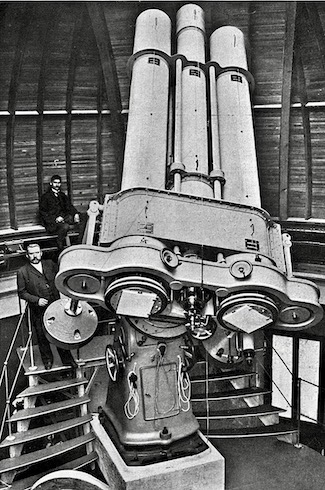 The Carl Zeiss Jena Dreifachrefraktor of the Neuchâtel Observatory (88,372 bytes)