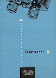 Carl Zeiss Jena Feldstecher Und Zubehör Katalog cover